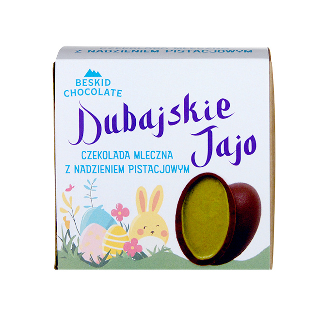 Beskid Chocolate Wielkanoc | DUBAJSKIE JAJO mleczne z pistacjami 90g