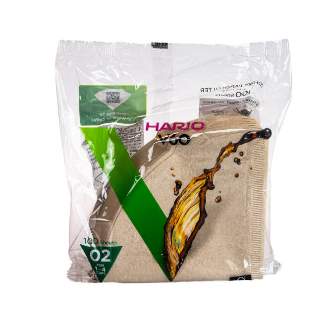 Filtry do HARIO V60-02 100szt. - BRĄZOWE
