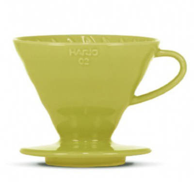 Ceramiczny dripper HARIO V60-02 + 40 szt. filtrów | ZIELONY