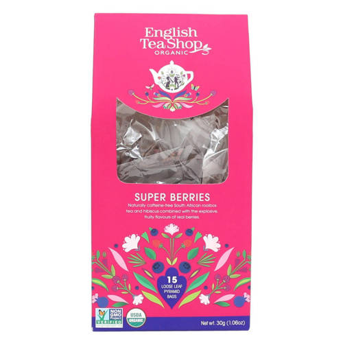  ENGLISH TEA - Herbata ziołowa Super Berries – 15 Piramidek