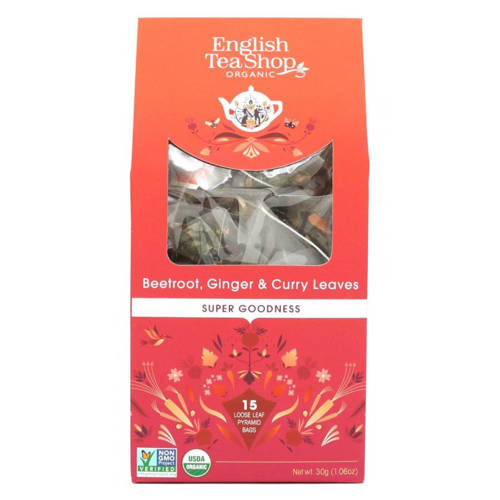 ENGLISH TEA - Beetroot, Ginger & Curry Leaves – 15 Piramidek