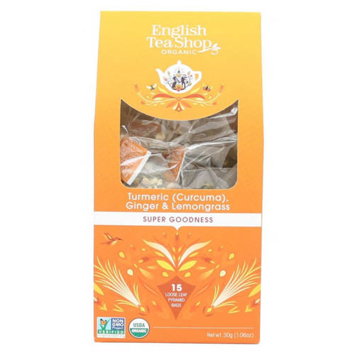 ENGLISH TEA - Turmeric (Curcuma), Ginger & Lemongrass – 15 Piramidek