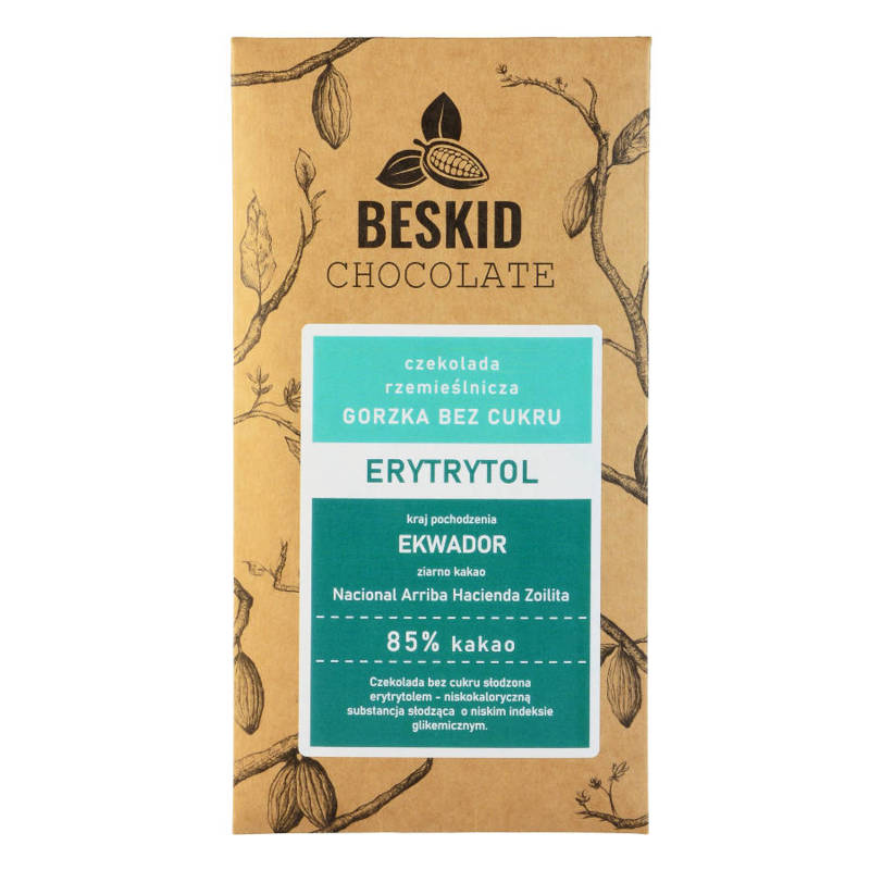 Beskid Chocolate Ekwador z erytrolem 85% 60g
