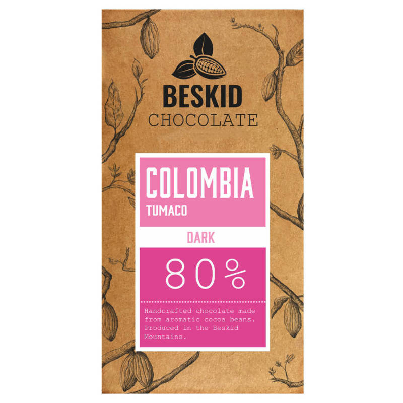 Beskid Chocolate Kolumbia Tumaco 80% 60g
