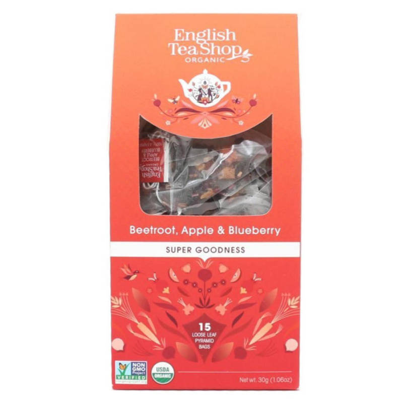 ENGLISH TEA-  Beetroot, Apple & Blueberry – 15 Piramidek