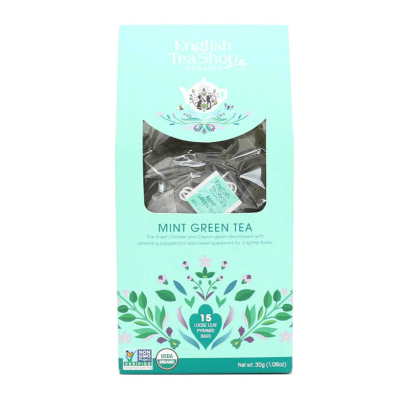 ENGLISH TEA - herbata zielona Mint Green Tea – 15 Piramidek