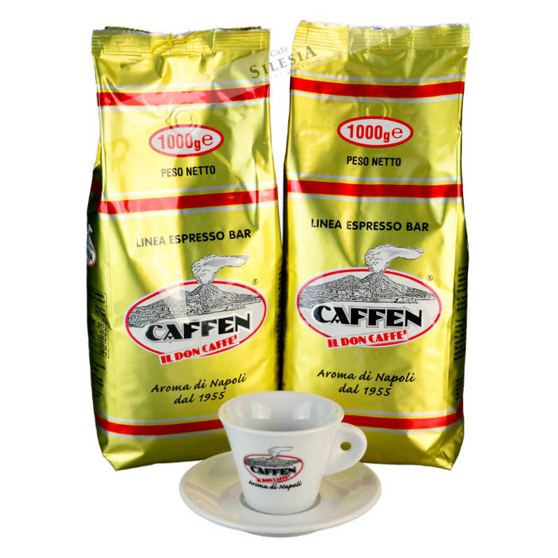 Zestaw promocyjny 2kg kawy Caffen BAR + filiżanka Caffen CAPPUCCINO
